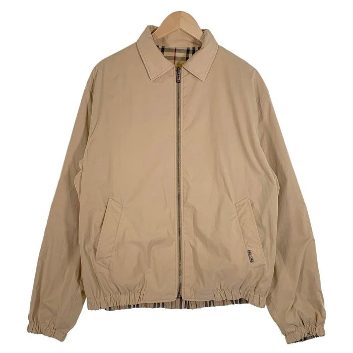 BURBERRY LONDON バーバリーロンドン リバーシブル ジップアップジャケット ベージュ ノバチェック イングランド製 Size M-L 相当 福生店