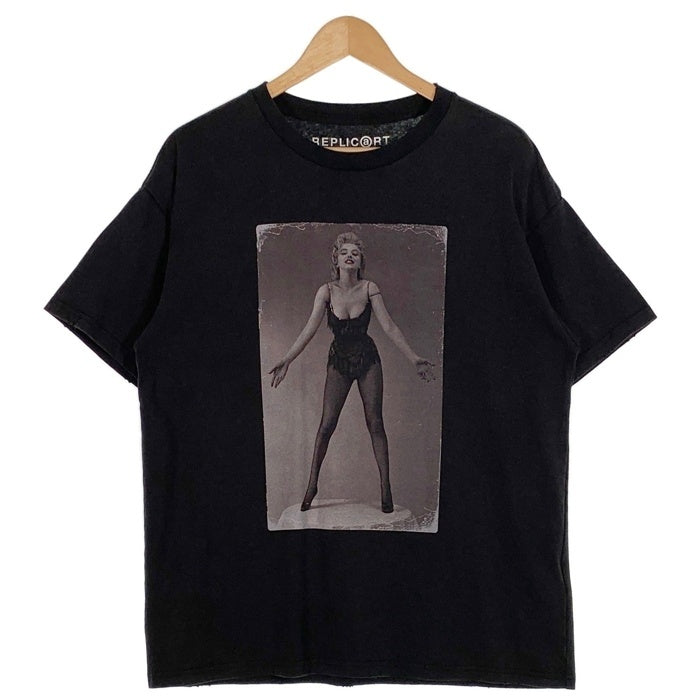 HOLLYWOOD RANCH MARKET ハリウッドランチマーケット REPLICⓐRT レプリカート Marilyn 聖林公司 MHG-MNO-BS-269 USED加工 マリリンモンロー ショートスリーブ 半袖 Tシャツ ブラック Size M 福生店