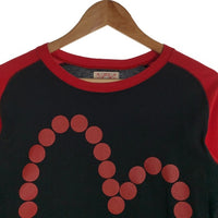 EVISU エヴィス カモメプリント ロングスリーブTシャツ フリーダムスリーブ ブラック レッド Size 38 福生店