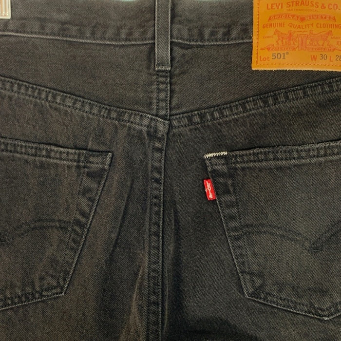 Levi's PREMIUM リーバイス プレミアム EDIFICE エディフィス別注 501 BIGE ブラックデニム テーパードパンツ A6738-0000 Size 30×28 福生店