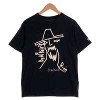 Yohji Yamamoto POUR HOMME ヨウジヤマモトプールオム New Era ニューエラ プリントTシャツ ブラック HD-T93-983 Size M 福生店