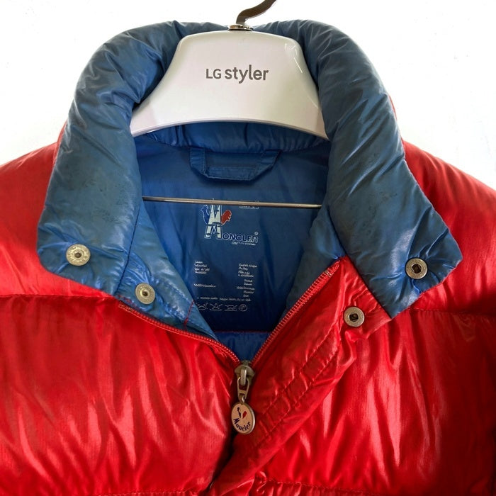 MONCLER モンクレール ナイロン ダウンジャケット レッド フランス製 アシックス レッド Size 00 瑞穂店