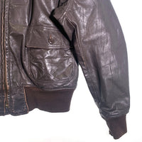 U.S. NAVY 米海軍 USN G-1 LEATHER FLIGHT JACKET レザー フライト ジャケット グレー 8415-00-526-7624 Size 48 福生店