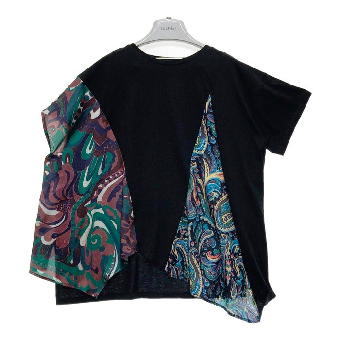 OSMOSIS オズモーシス プリント切替Ｔシャツ＆スカート 593006-127T 593006-128S ブラック sizeONE 瑞穂店