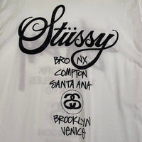 STUSSY ステューシー ワールドツアー プリントTシャツ ホワイト メキシコ製 Size XL 福生店