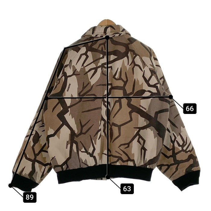 90's PREDATOR CAMOUFLAGE プレデターカモフラージュ リブブルゾン ジャケット 中綿 スナップボタン マルチ Size L 福生店