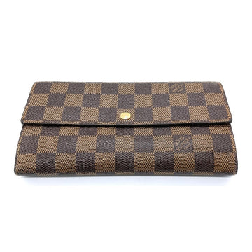 LOUISVUITTON ルイヴィトン ダミエ  ポルトフォイユサラ 長財布 N61734 ブラウン　※ホック緩め 瑞穂店