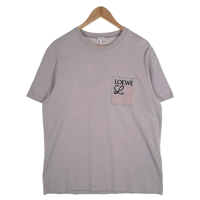 LOEWE ロエベ アナグラム 刺繡ロゴ ポケットTシャツ グレー H526Y22X99
