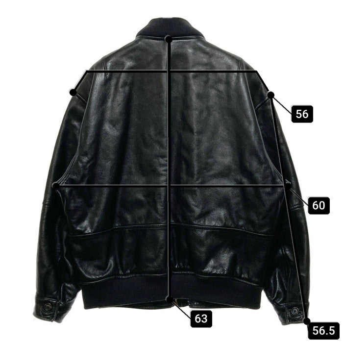 CERRUTI 1881 セルッティ ジップアップ レザージャケット ブラック Size 48 瑞穂店