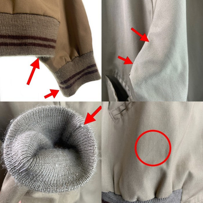 70's Sears シアーズ ジップアップジャケット ベージュ リブ ラグランスリーブ TALONジップ Size L 福生店