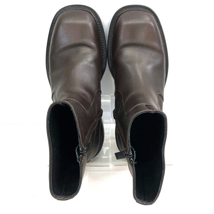 COS コス サイドジップ レザーブーツ ブラウン Size 41 (26cm相当) 瑞穂店