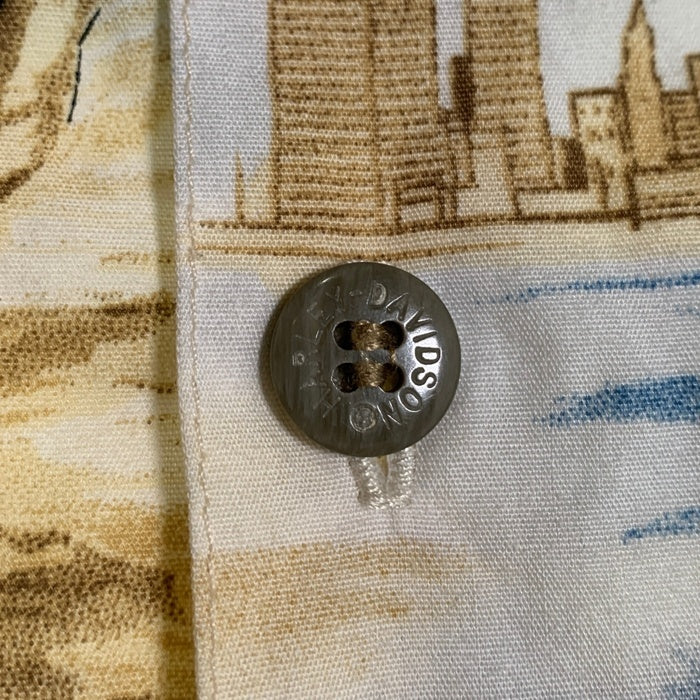 Harley-Davidson ハーレーダビッドソン コットン アロハシャツ 半袖 総柄プリント Size S 福生店