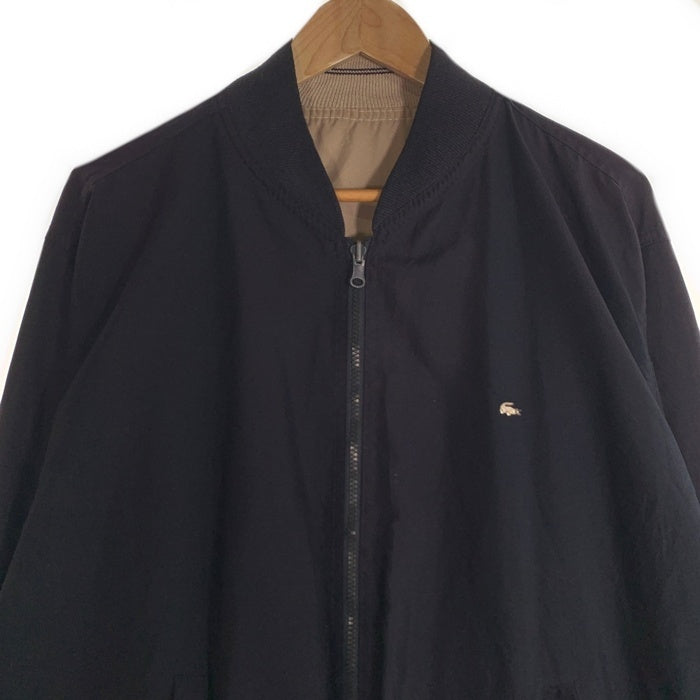 LACOSTE ラコステ リバーシブル ジップアップ ナイロン ジャケット ネイビー ベージュ Size L相当 福生店