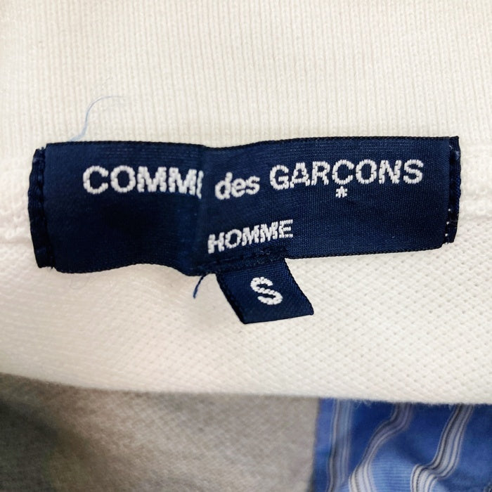 COMME des GARCONS HOMME コムデギャルソンオム パッチワーク 鹿の子 ポロシャツ 半袖 ホワイト HC-T104 Size S 瑞穂店