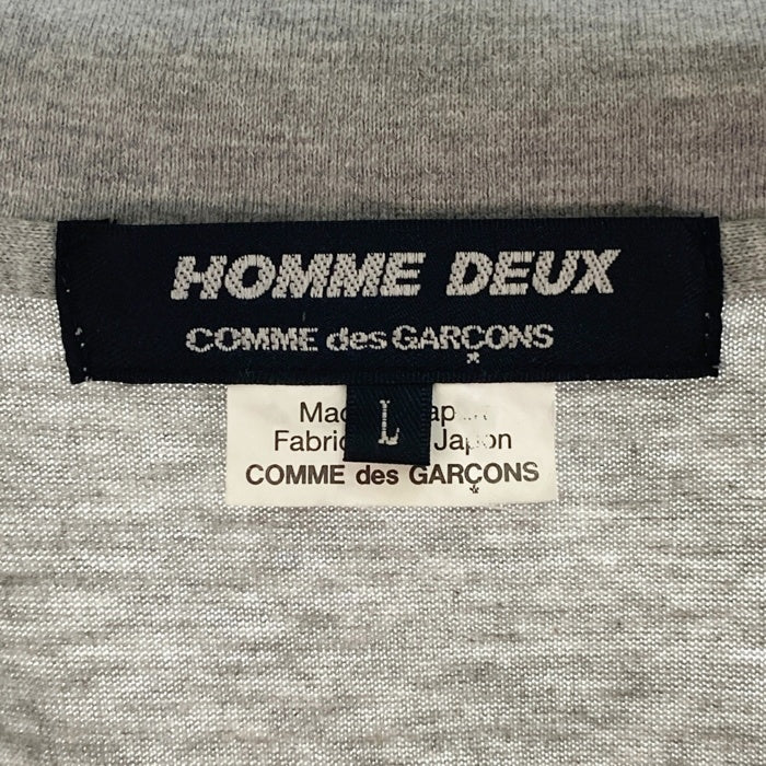 COMME des GARCONS HOMME DEUX コムデギャルソンオムドゥ DG-T002 AD2020 パッチワーク ポロシャツ グレー sizeL 瑞穂店