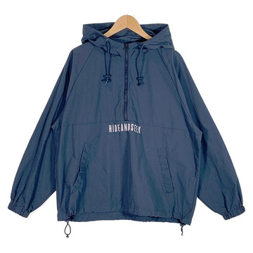 Hide and Seek ハイドアンドシーク 24SS Nylon Anrack ナイロン アノラック プルオーバージャケット ネイビー HJ-010124 Size M 福生店