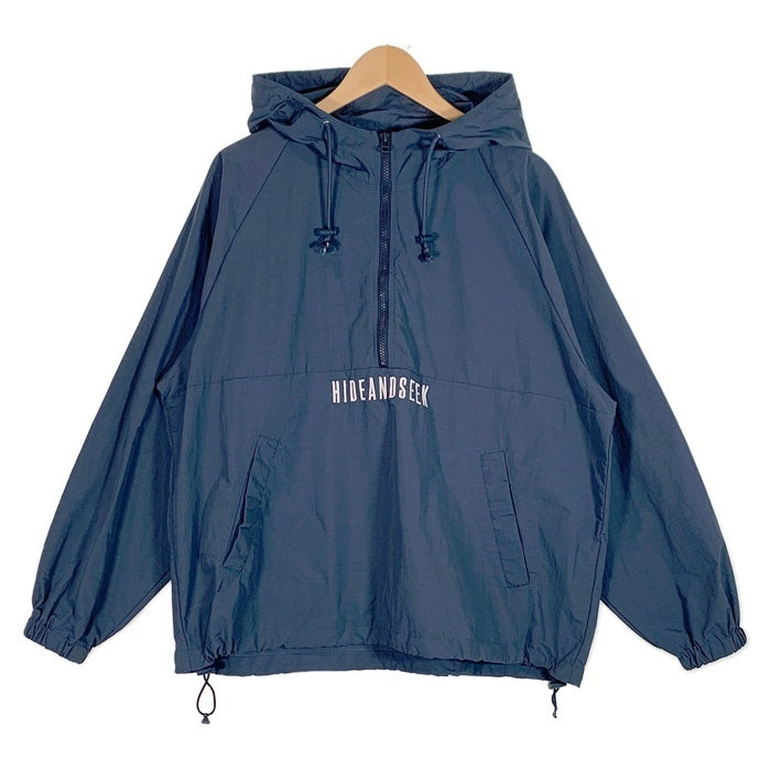 Hide and Seek ハイドアンドシーク 24SS Nylon Anrack ナイロン アノラック プルオーバージャケット ネイビー HJ-010124 Size M 福生店