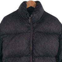 DIESEL ディーゼル 24AW Faded Denim Puffer Jacket フェイデッド デニム パファー ジャケット 中綿ジャケット ブラック  A16077 Size 48 福生店