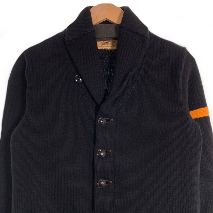 30's JACK FROST WOOLEN WEAR ジャックフロスト ウォーレンウエア ショールカラー カーディガン ウール ブラック Size S相当 福生店