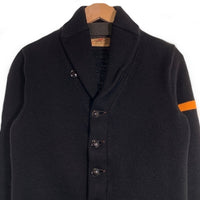 30's JACK FROST WOOLEN WEAR ジャックフロスト ウォーレンウエア ショールカラー カーディガン ウール ブラック Size S相当 福生店