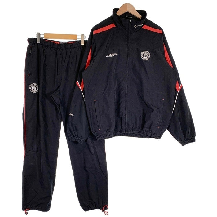 00's UMBRO アンブロ マンチェスターユナイテッド トラックスーツ ジャケット パンツ セット ポリエステル ブラック Size M 福生店