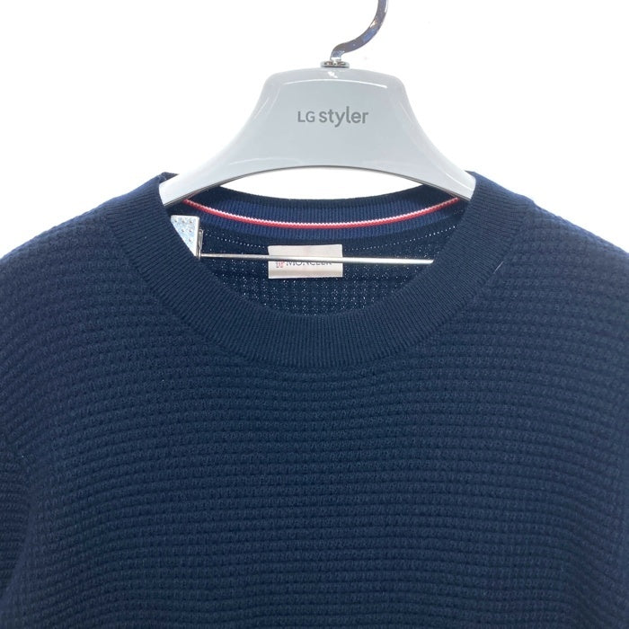 MONCLER モンクレール MAGLIONE TRICOT GIROCOLLO ROUND NECK SWEATER ネイビー sizeM ※品質タグ欠損 瑞穂店
