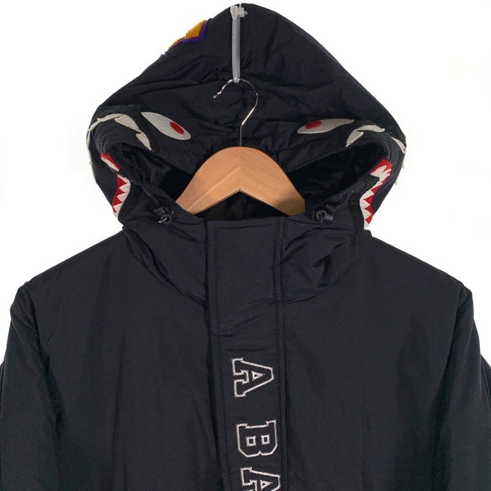 A BATHING APE ア ベイシング エイプ RELAXED SHARK HOODIE JACKET リラクスト シャーク フーディー ジャケット ブラック 001HJG301004X Size L 福生店