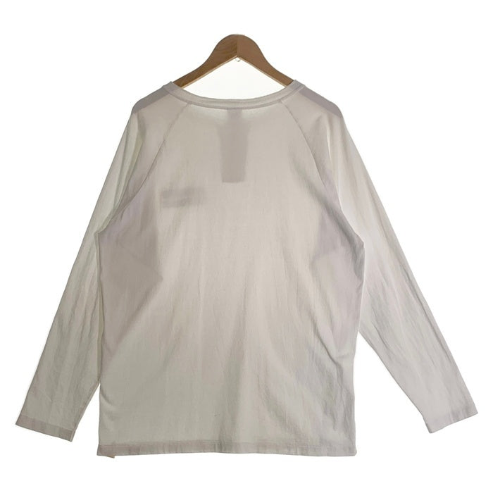 STANDARD CALIFORNIA スタンダードカリフォルニア Henry Neck ヘンリーネック  ロングスリーブTシャツ 長袖 ラグランスリーブ ホワイト Size L 福生店