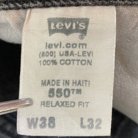 Levi's リーバイス 550 RELAXED FIT ブラックデニムパンツ ジーンズ Size38 瑞穂店