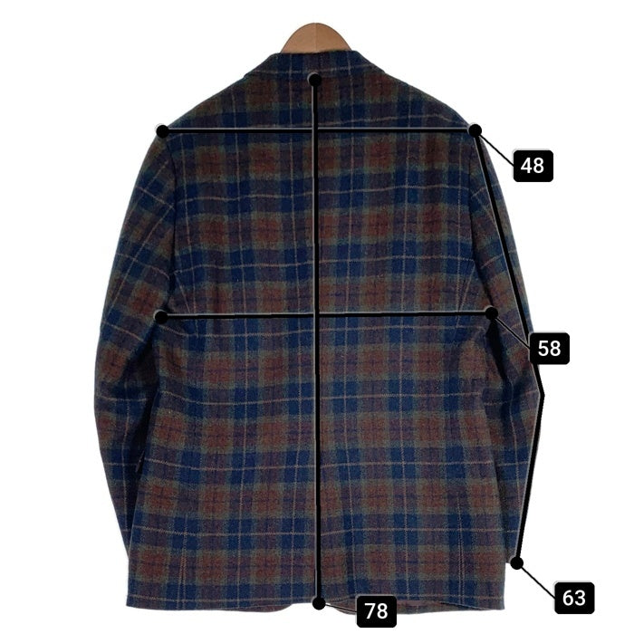 Brooks Brothers ブルックスブラザーズ ウール チェック柄 2B テーラードジャケット グリーン ネイビー Size 44R 福生店