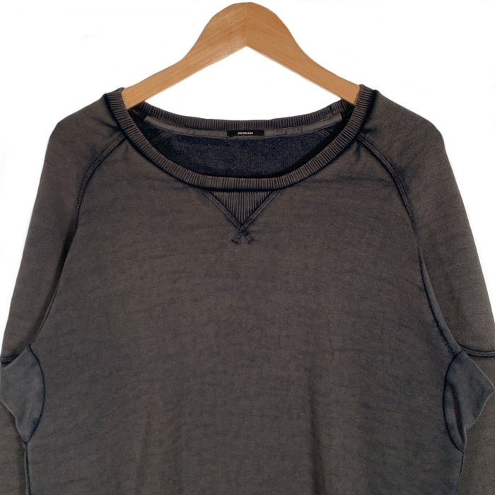 DENHAM デンハム CARVER SWEAT VRF 加工 クルーネックスウェットトレーナー フェードブラック Size M 福生店