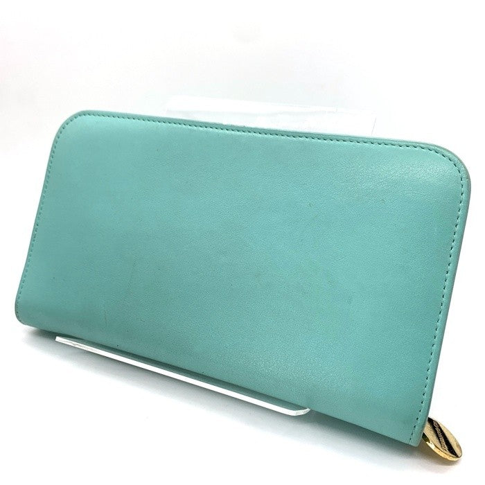 TIFFANY&Co. ティファニー ラウンドファスナー レザーウォレット 長財布 ティファニーブルー 福生店