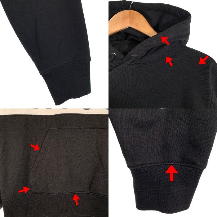 SUPREME シュプリーム 19AW LACOSTE ラコステ Logo Panel Hooded Sweatshirt ロゴパネル プルオーバースウェットパーカー ブラック Size S 福生店