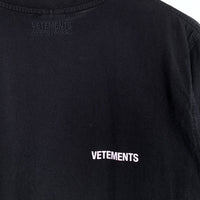VETEMENTS ヴェトモン ロゴプリント Tシャツ ブラック UAH21TR501 Size L 福生店