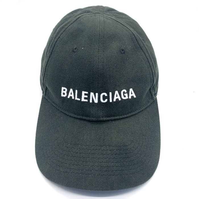 BALENCIAGA バレンシアガ ベースボールキャップ ロゴ刺繡 ブラック Size L (59cm) 福生店