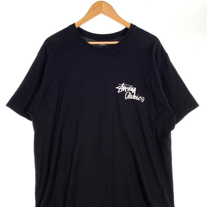STUSSY ステューシー Classic A GO GO ローマの休日 バックプリント Tシャツ ブラック メキシコ製 Size L 福生店