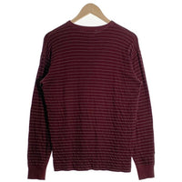 TENDERLOIN テンダーロイン ヘンリーネック ボーダーカットソー バーガンディー コットン ウール Size M 福生店