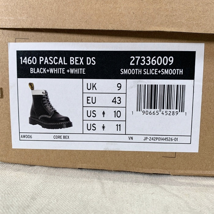 Dr.Matens ドクターマーチン 1460 Pascal Bex DS 8ホール レザーブーツ ブラック ホワイト Size UK9 (28cm) 福生店