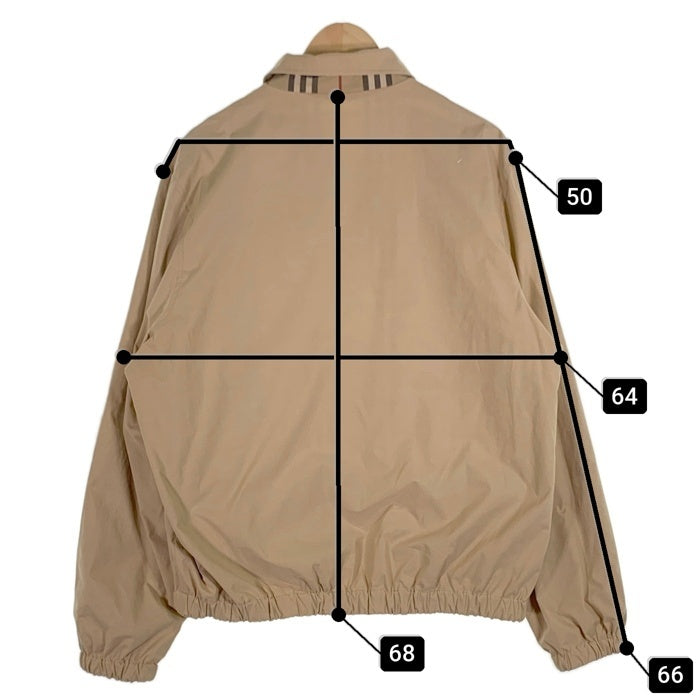 BURBERRY LONDON バーバリーロンドン リバーシブル ジップアップジャケット ベージュ ノバチェック イングランド製 Size M-L 相当 福生店