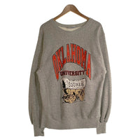 80's Hanes ヘインズ OKLAHOMA SOONERS オクラホマ スーナーズ クルーネックスウェット グレー USA製 Size L 福生店