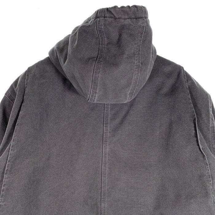 Carhartt カーハート ウォッシュド ダック地 ジップアップジャケット 内ボア フェードブラック J141-029 Size XL 福生店