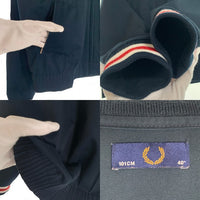FRED PERRY フレッドペリー Tennis Bomber Jacket テニス ボンバージャケット ネイビー J6154 Size L 福生店