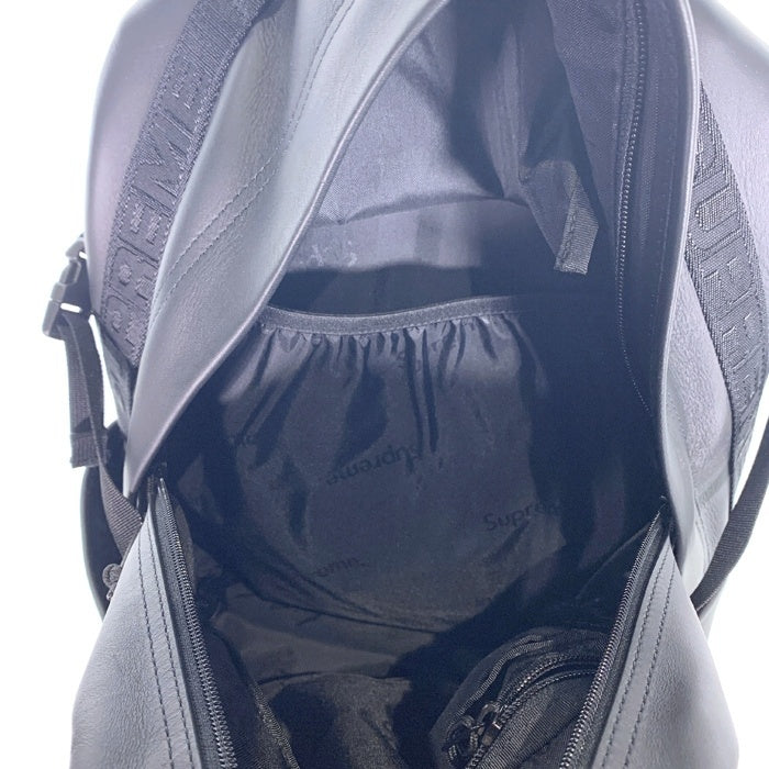 SUPREME シュプリーム 23AW Leather Backpack レザーバックパック ブラック リュック 福生店