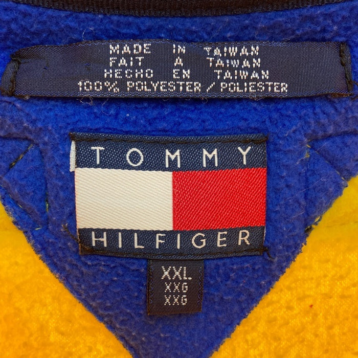 TOMMY HILFIGER トミーヒルフィガー 90s 台湾製 ハーフジップ フリースプルオーバー イエロー sizeXXL 瑞穂店