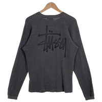 STUSSY ステューシー 24AW Raglan Thermal Basic Stock サーマル ロンT ロングスリーブ 長袖 Tシャツ チャコール Size S 福生店