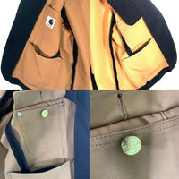 sacai サカイ 24SS Carhartt WIP カーハート Suiting Bonding Jacket スーチングボンディングジャケット リバーシブル ブラック 24-03387M Size 2 福生店