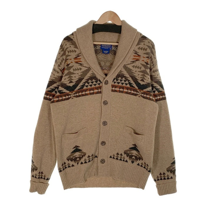 PENDLETON ペンドルトン ショールカラー ウールニットカーディガン ベージュ Size M 福生店