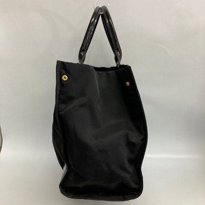 Tory Burch トリーバーチ エナメル ナイロン トートバッグ ブラック 瑞穂店