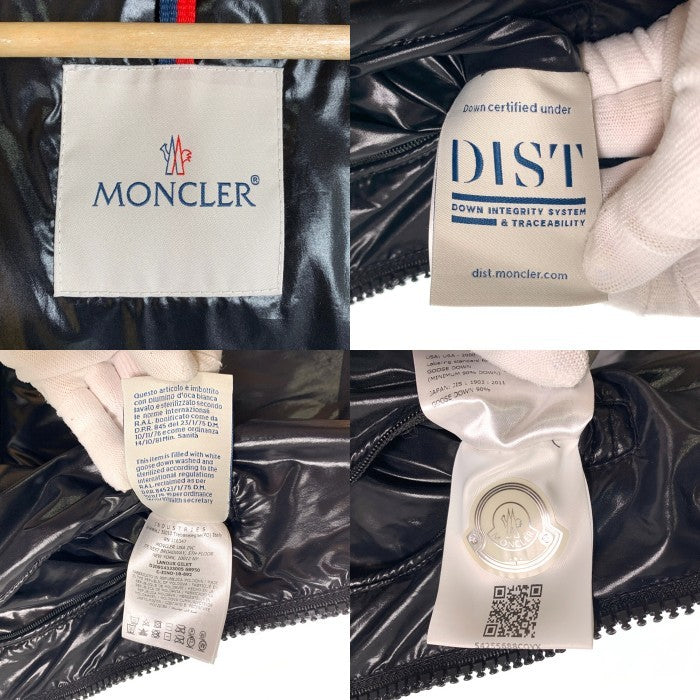 MONCLER モンクレール LANOUX GILET LANOUX VEST ロゴワッペン ダウンベスト ブラック  D20914333005 Size 3 福生店