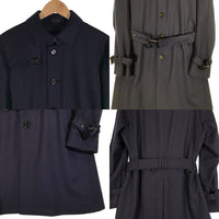BLACK LABEL CRESTBRIDGE ブラックレーベル クレストブリッジ ウール シルク シングル トレンチコート ネイビー 51B30--204-28 Size M 福生店